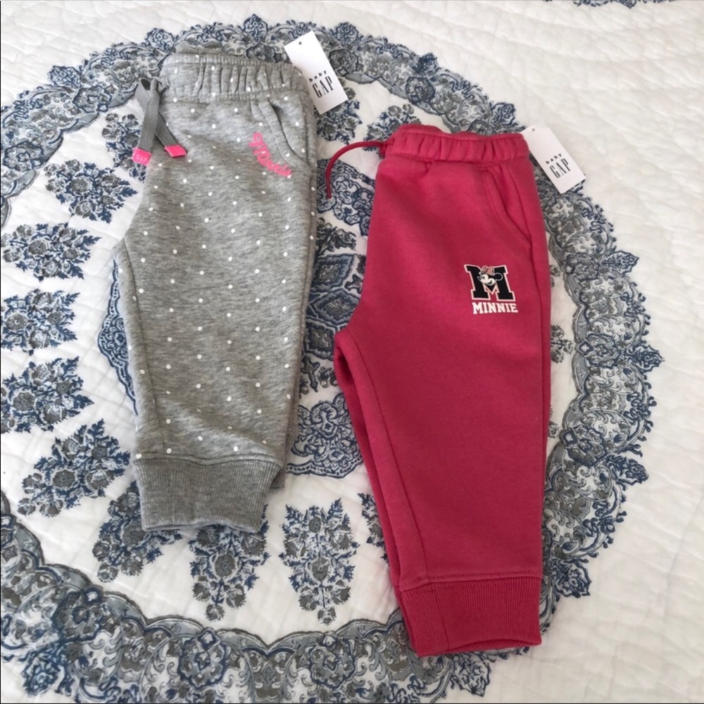 Baby Gap Minnie Mouse Joggers SET 18-24M Pants NWT - Picture 4 of 7